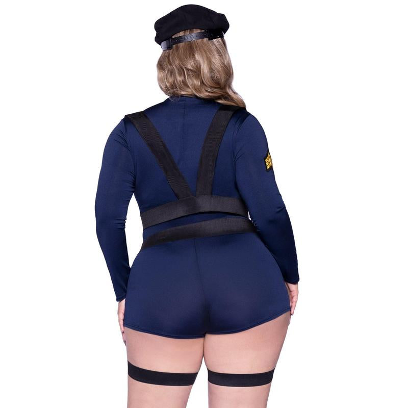 Plus Handcuff Hottie Cop Halloween Costume Romper