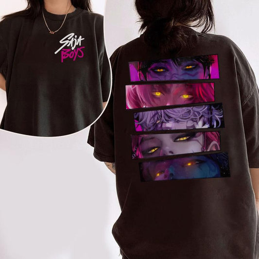 Saja Boys 2 Slide Shirt, Saja Boys Boy Band T-Shirt, Kpop Demon Inspired Movie Tee, Demon Hunters Merch, Kpop Sweatshirt, Boy Group Shirt
