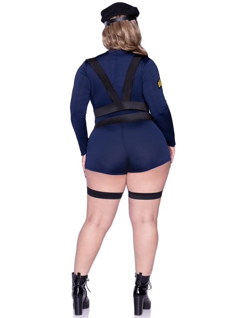 Plus Handcuff Hottie Cop Halloween Costume Romper