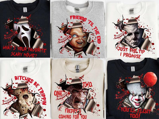 Halloween Horror Characters Shirt, Horror Halloween Shirt, Horror Killers Shirt, Halloween Shirt, Retro Halloween Shirt, Scary Movies Shirt, Horror Shirt
